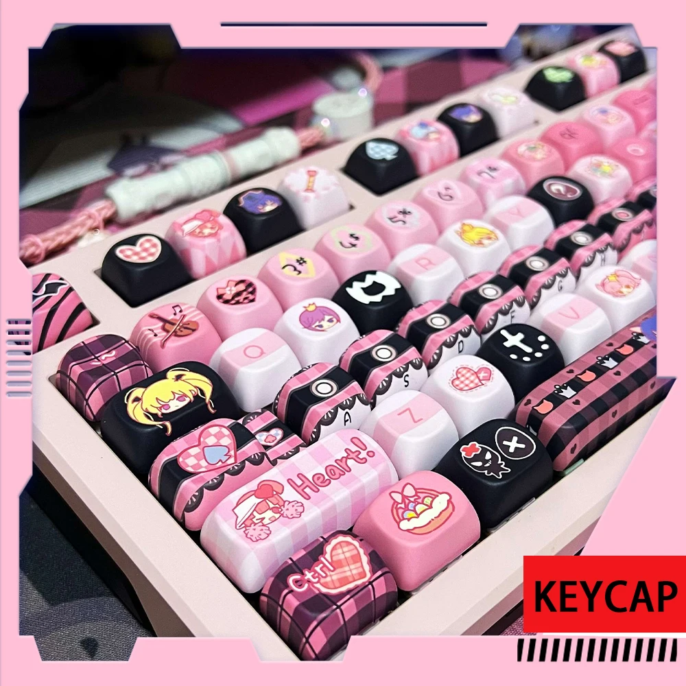 

Anime Shugo Chara MOA Profile Keycap 142 Keys Customization PBT Keycaps Dye-Sub Mechanical Keyboard Keycap MX Switch Gift