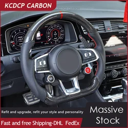 Custom Carbon Fiber Steering Wheel for Volkswagen GOLF MK7 GTI R GTE GTS RLINE POLO SCIROCCO GTD