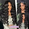 Mossily 250 Density Loose Wave 13x6 HD Lace Front Human Hair Wigs Brazilian Deep Wave Curly Lace Frontal Wig Preplucked 40 Inch 5