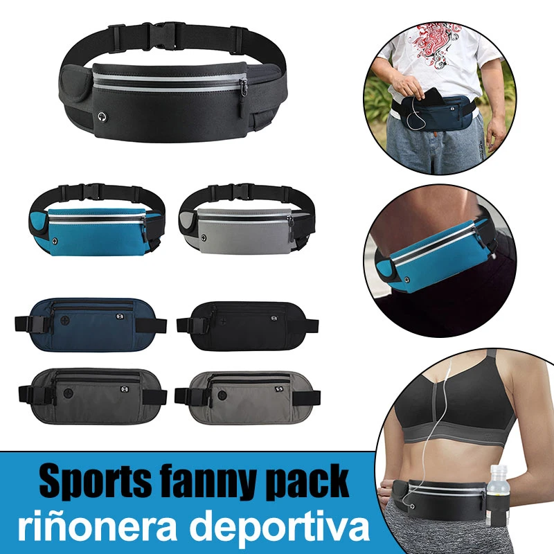 Riñonera Invisible para correr, bolsa para cinturón de dinero, billetera de seguridad oculta, para deportes al aire libre, viajes, trotar| | - AliExpress