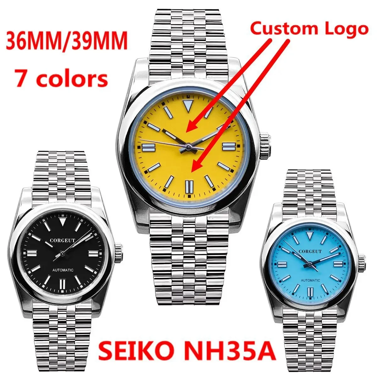 

Luxury Diver 10Bar NH35A Men Automatic Mechanical Wristwatch 36MM/39MM Sapphire Glass Stainless Steel Strap Fashion Watch