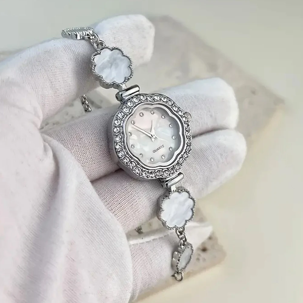 Women Watches Fashion Ladies Version Simplicity Rhinestone Petal Quartz Watch Casual Gifts Wristwatches Relogio Feminino Clocks - 4