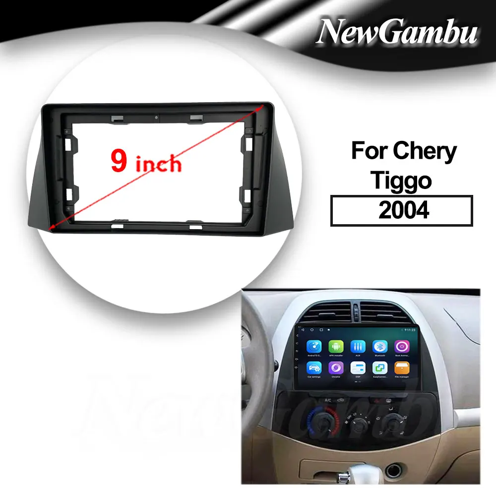 

9 Inch Radio Fascia fit For Chery Tiggo 2004 Stereo DVD Player Install Surround Trim Panel Audio Frame Cover