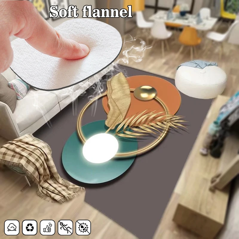 

Home Decor 3D Carpets Living Room Decoration Bedroom Parlor Coffee Table Area Rugs Soft Flannel Large Rug Anti-skid Floor Mat