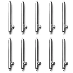 Set of 10 Quick Release Watchband Pins for Strap Spring Bar Band Accessories (Silver)