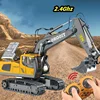 Remote Controlled Excavator Alloy Engineering Car Boy Bulldozer Remote Controlled Car Truck Toys 2.4G Toys Children's Car Gifts 1