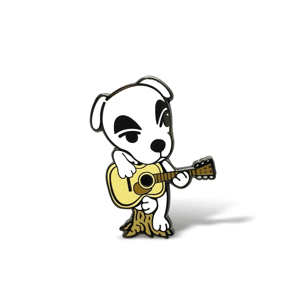 K.K. Slider Smalto Duro Pin Simpatici Cartoni Animati Chitarra Cane Spilla Medaglia Gioielli Moda Risvolto Zaino Spille Animal Crossing Fan Gift