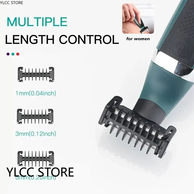 VGR Pubic Hair Trimmer Shaver for Men Body Groomer for Groin & Balls Replaceable Blade Electric Razor IPX5 Waterproof Epilator 6