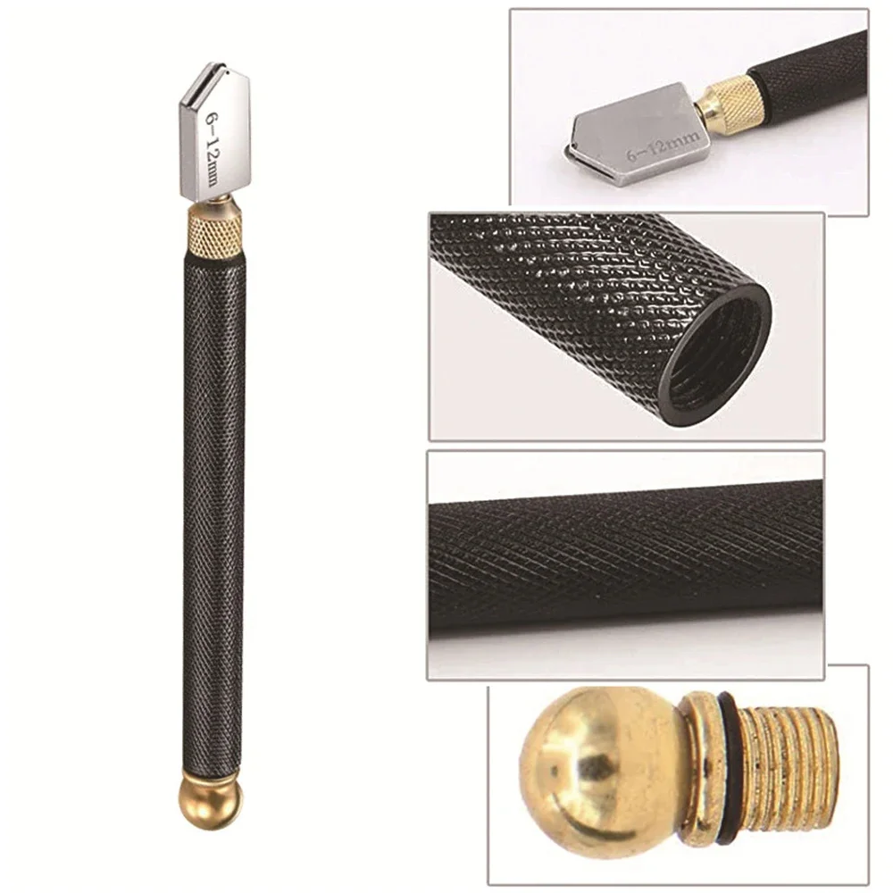 Diamond glass cutter anti-skid handle glass bottle tile mirror cutting tools oil feed diamond cutter for 2-20mm 5PCS/SET glass cutter tile glass cutter bottle cutter