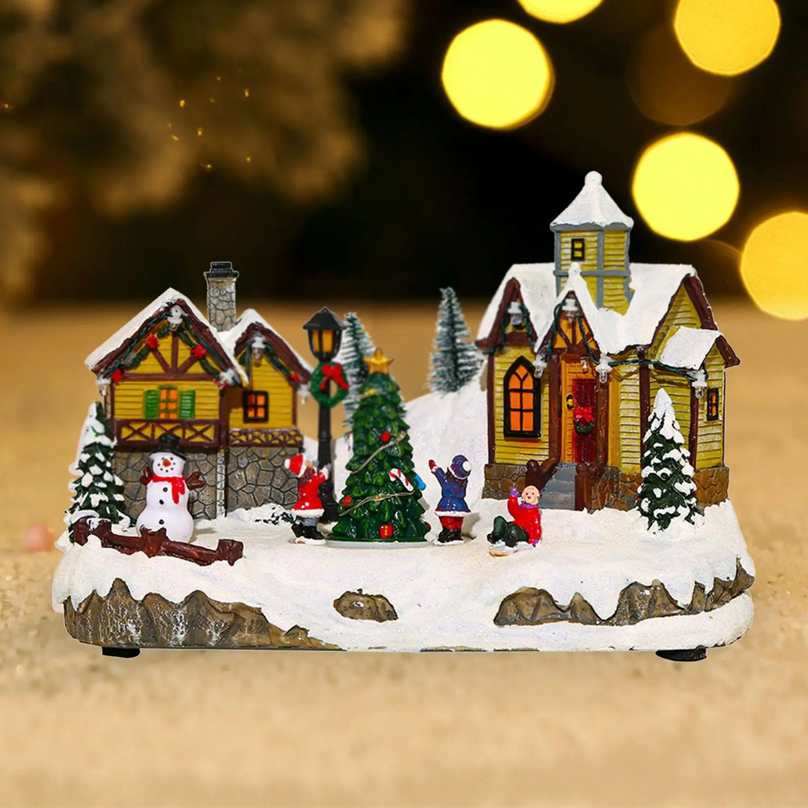 

Christmas Music House Collectable Figurine Christmas Luminous House for Home Table Centerpieces Fireplace Living Room Decoration