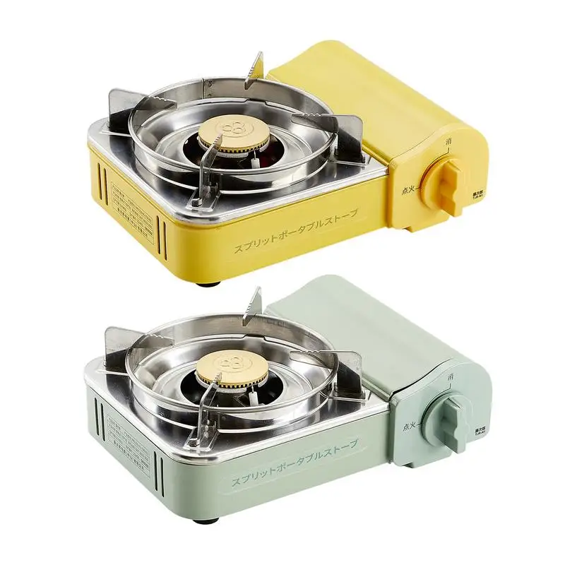 

Туристическая горелка, портативная плита с 2,1 кВт, с двойным ветрозащитным стеклом, пьезоэлектрическое зажигание