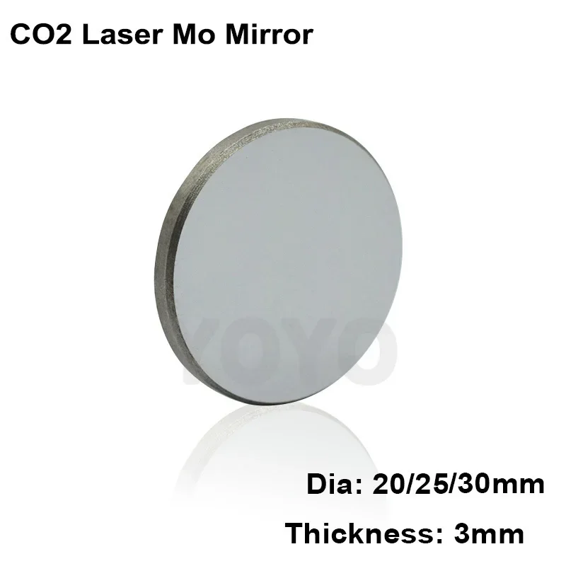 MCWlaser CO2 Laser Spiegel MO Reflection Reflektor Mirrors 3PCS Dia:25mm Molybdän Mirror für CO2 Lasergravur Schneidemaschine