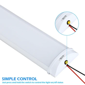 12V/24V LED Interior Lights Bar Roof Light Indoor Ceiling Lamp with Switch for Car Motorhome Van Lorry Truck RV Camper Boat 3