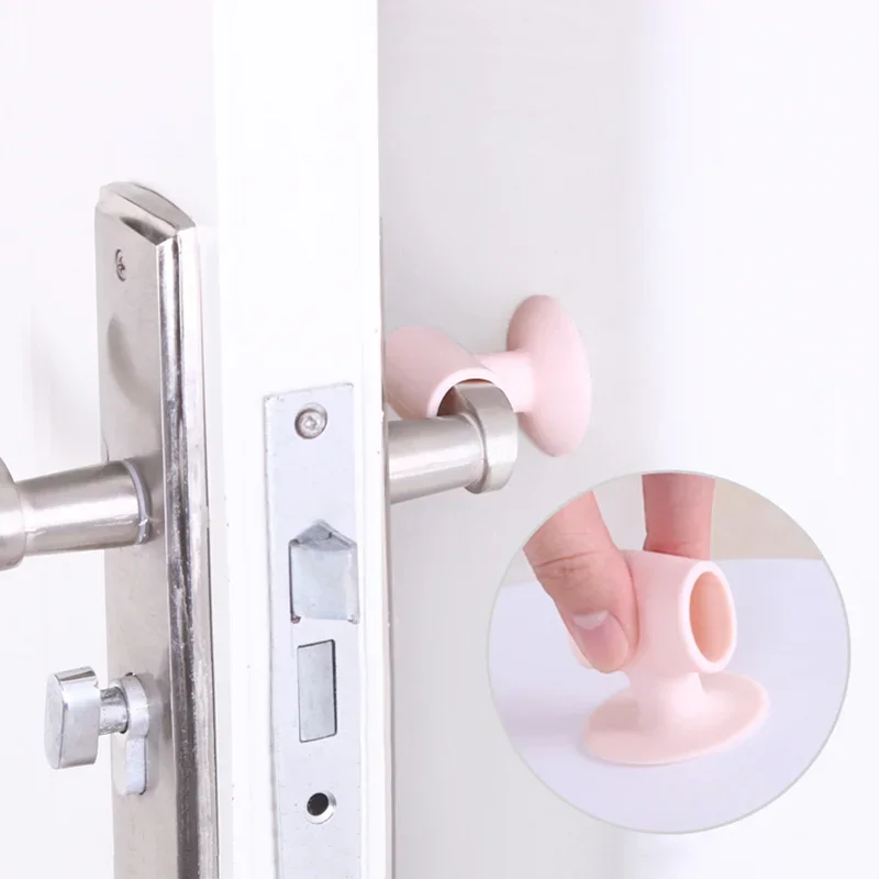 Silicone Door Knob Protectors - 8-Pack With Suction Cups For Wall Protection