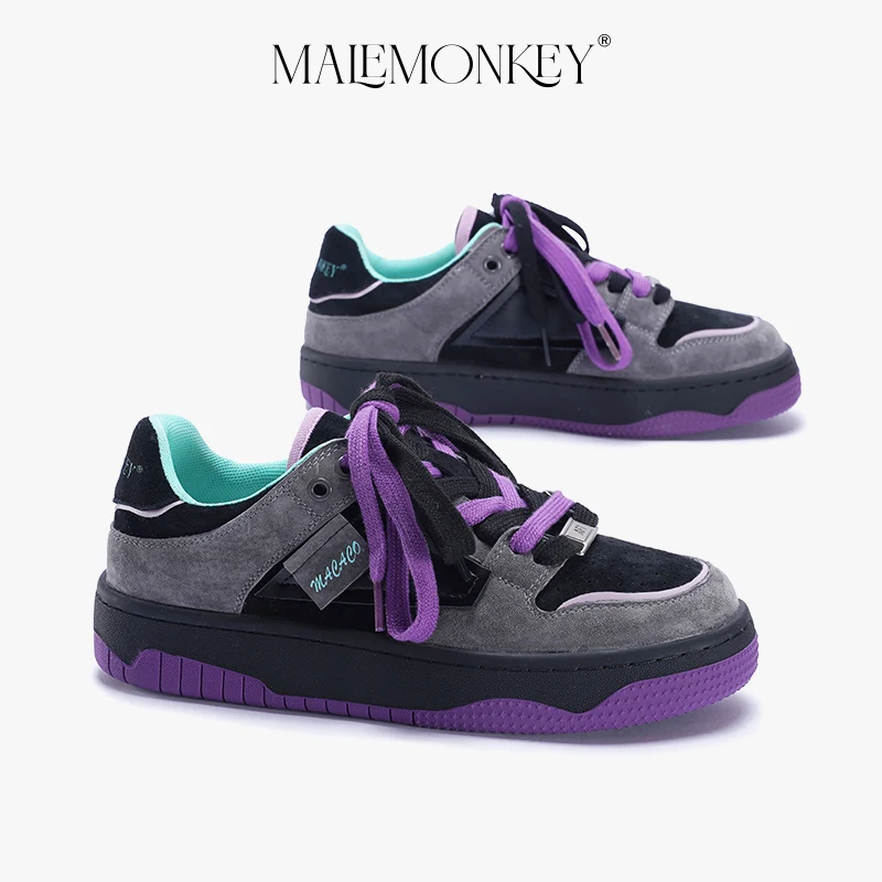 Platform Sneakers Women Leather Casual Chunky Shoes 2023 High Qualtiy Round Toe Lace-up Comfortable Flat Ladies Shoes Handmade