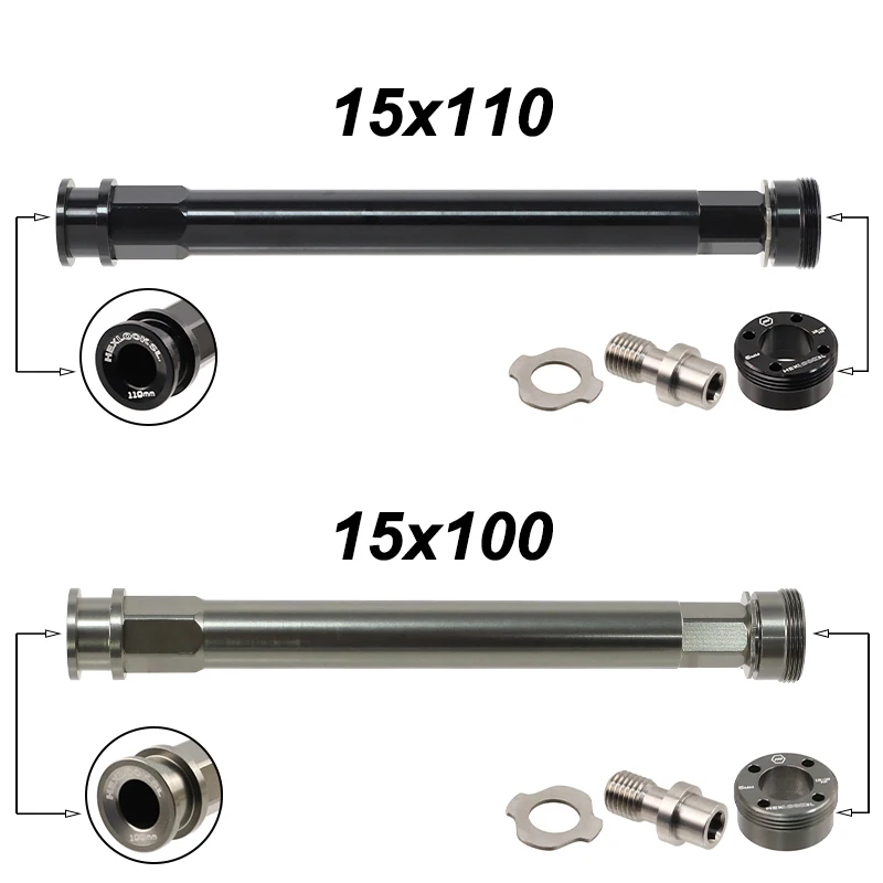 Axe De Roue Pour Vtt Axe De Roue Avant VTT Rockshox 100x15mm - Essieu Thru Axle Pour Fourche Avant - Remplacement Léger Pneu Vtt 29 Pouces