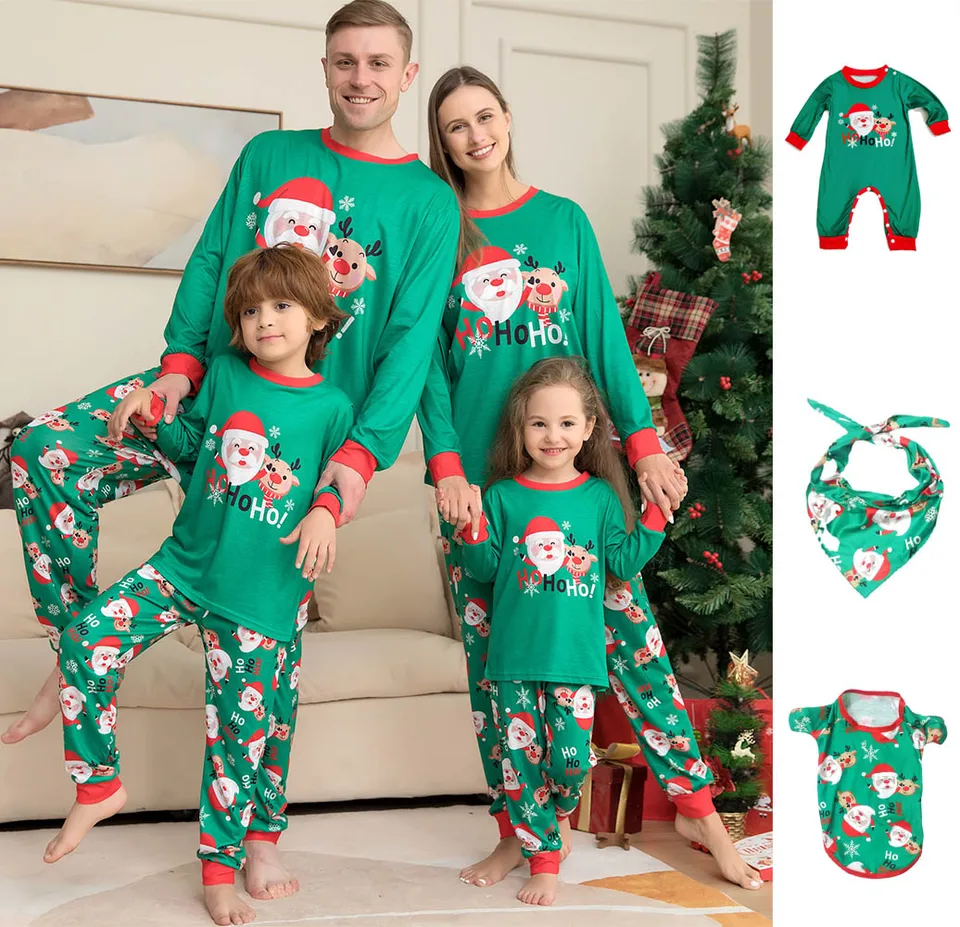 Pigiami Natalizi per Tutta La Famiglia Pigiama Famiglia Coordinati Caldo Comodo Bambini Uomo Pigiama Invernale Natale Donna Tartan Pigiama Natale Pigiama per Uomo, Donna, Bambino3