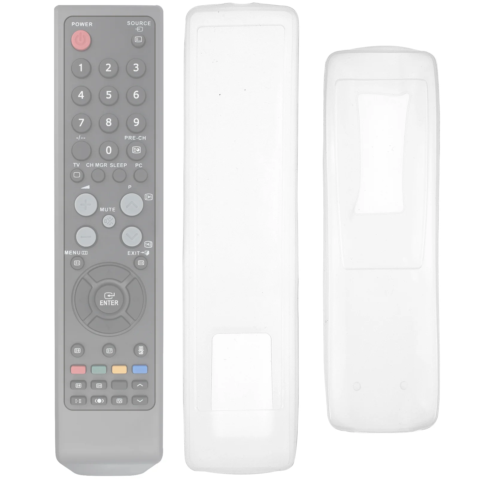 

Remote Control Silicone Covers Transparent Dust Covers Compatible with Television and Air Conditioner Remote protective