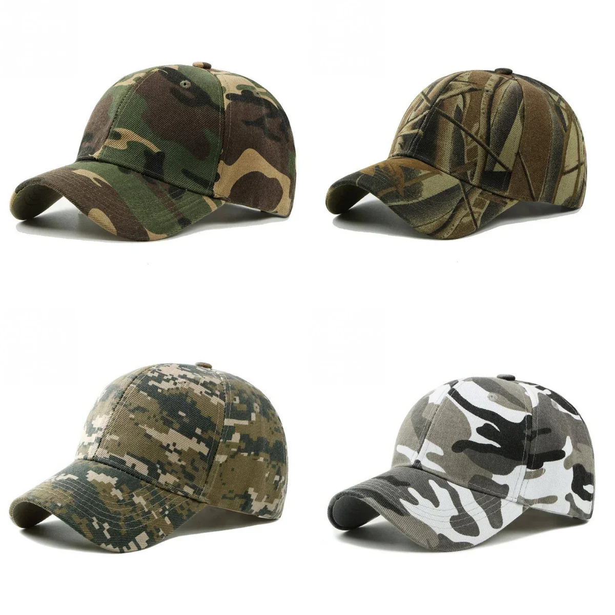 Casquette baseball camouflage été pêche randonnée - Protection UV ajustable chasse activités jungle