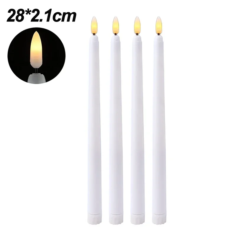 6 Candele Coniche Nere Senza Fiamma Tremolanti Con Timer Remoto A 10 Tasti Portacandele A Led A Batteria Con Finestra~p151375492 - Foto 11