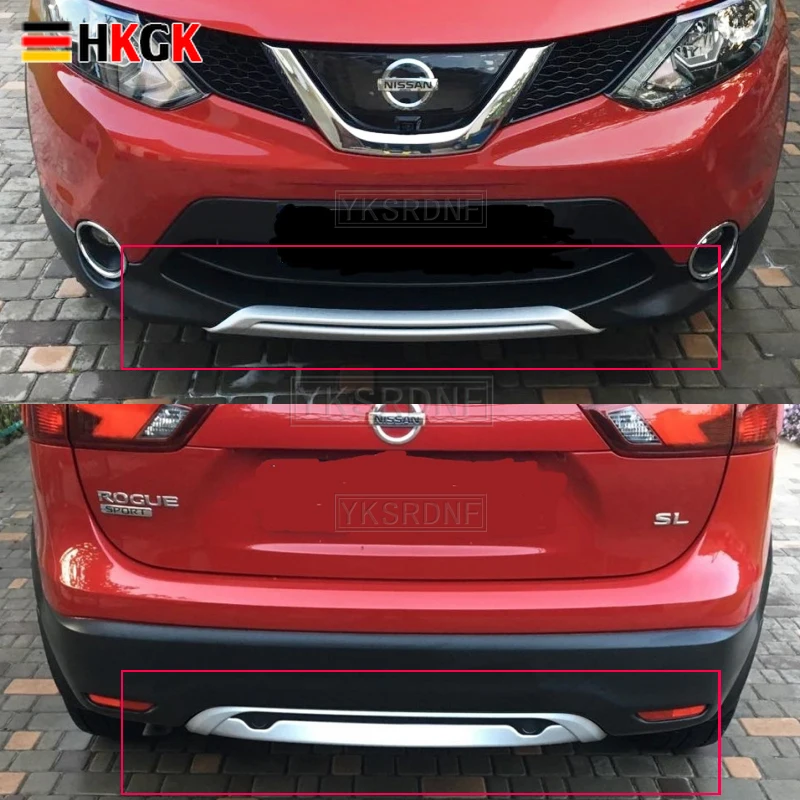 For Nissan Qashqai Dualis J11 20142017 Front And Rear Bumper Skid Protector Guard Plate High