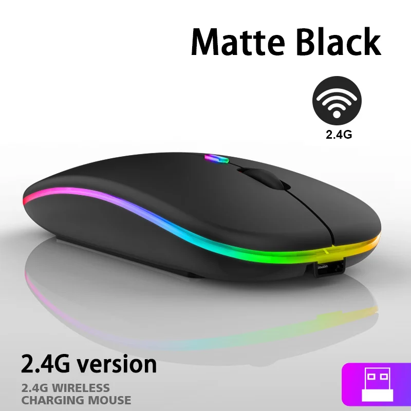 cheap wireless gaming mouse Wireless Mouse RGB Bluetooth Gaming Mouse for Computer Silent Rechargeable Ergonomic Mause with LED Backlit USB Mouse for Laptop silent computer mouse Mice