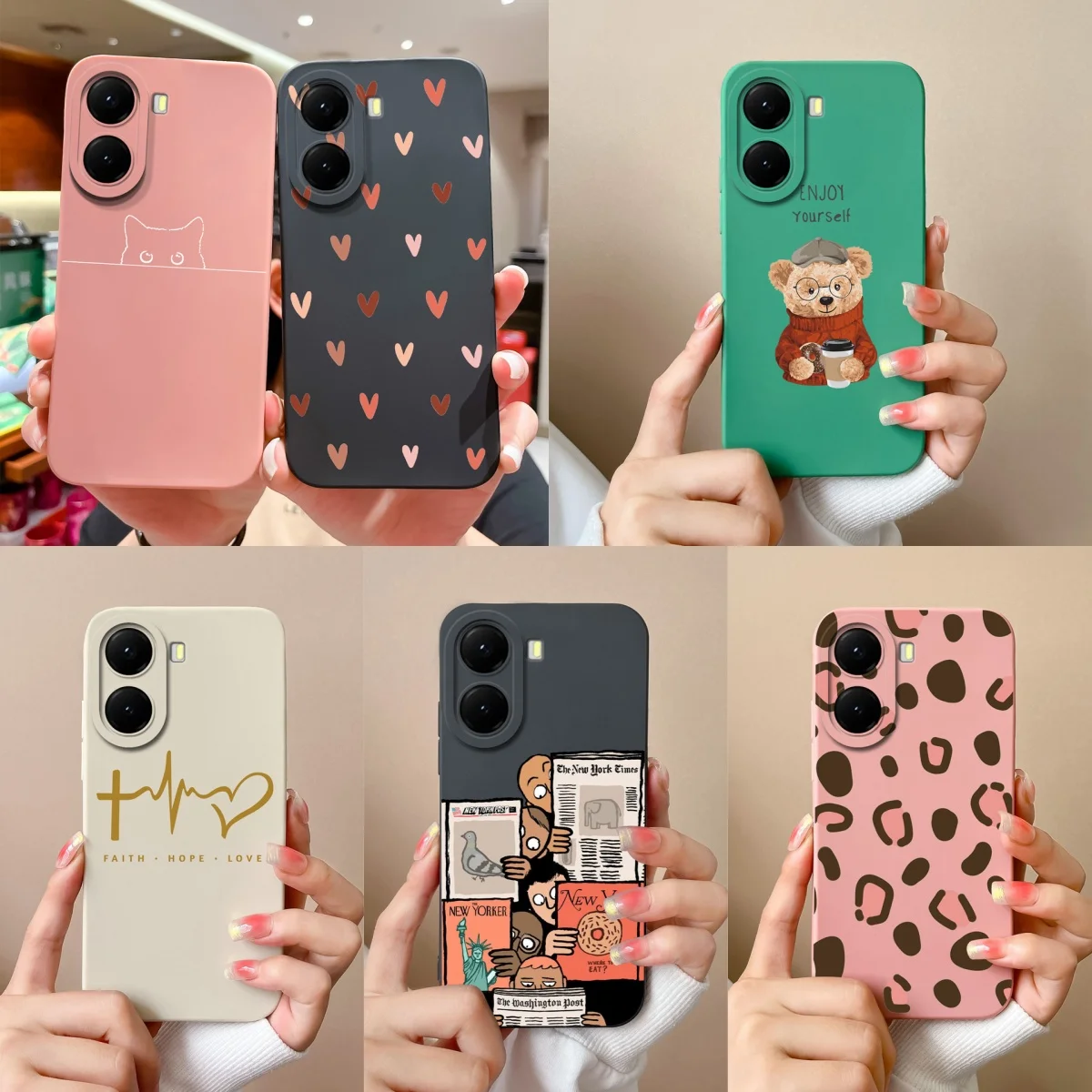 Lovely Bear Love Heart Shockproof Anti-Fall Luxury Shell Case