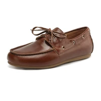 Krazing Pot Plus Size 35-43 Retro Comfort Cow Leather Spring Dance Shoes Lace Up Loafers Mature Luxury Casual Ballet Women Flats 2