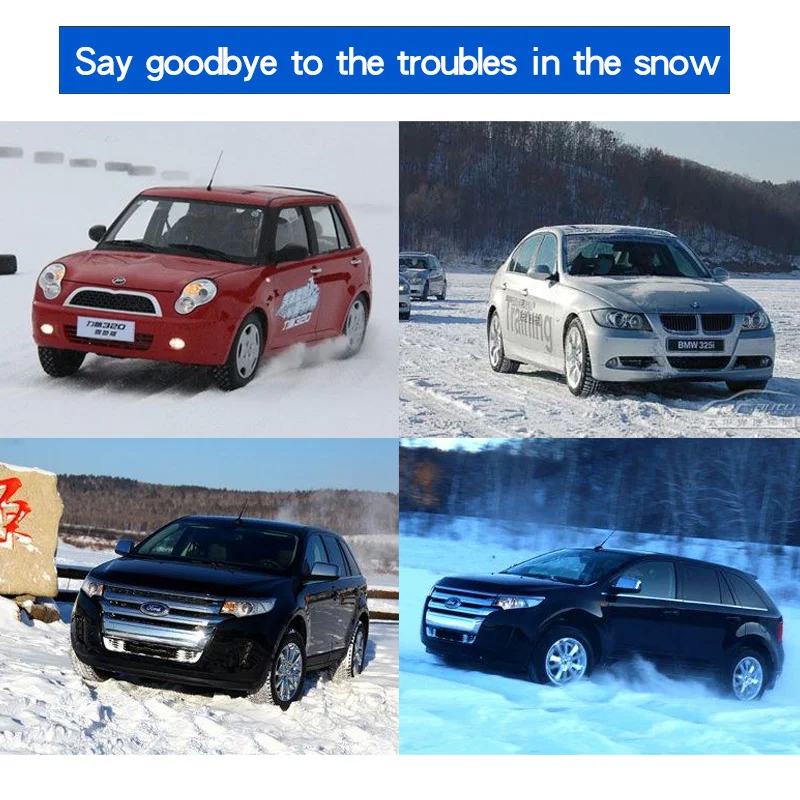 4/8Pc Car Winter Tire Nonskid Chain Tyre Chain Antiskid Belt Wheel Cable Snow For Most Car SUV Wheel Outdoor Emergency TPU