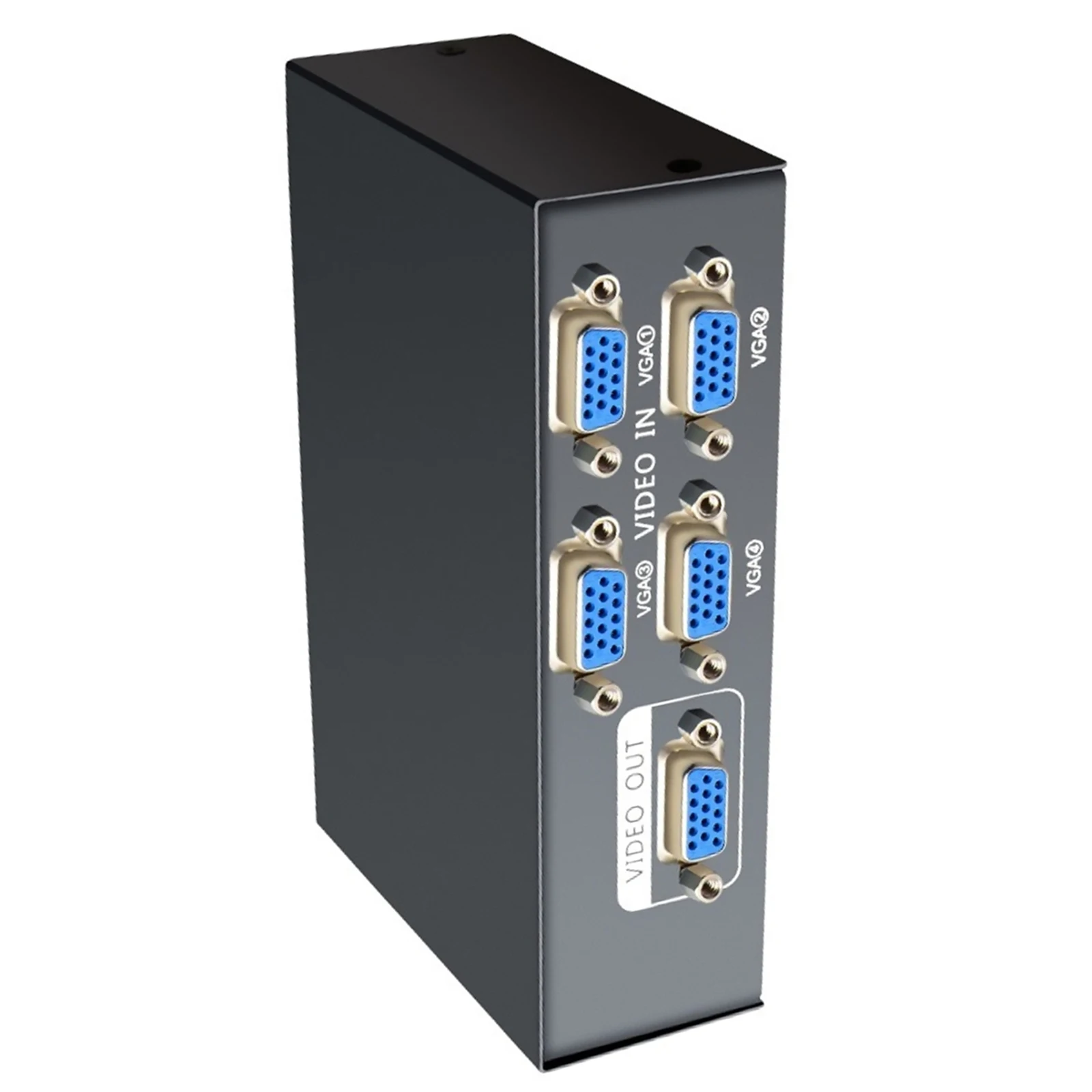 4x1 4 Port VGA Switch Video Selector Switcher Box 4 in 1 out HD Signal Verstärker Booster Splitter für Monitore Projektor – Detail 5