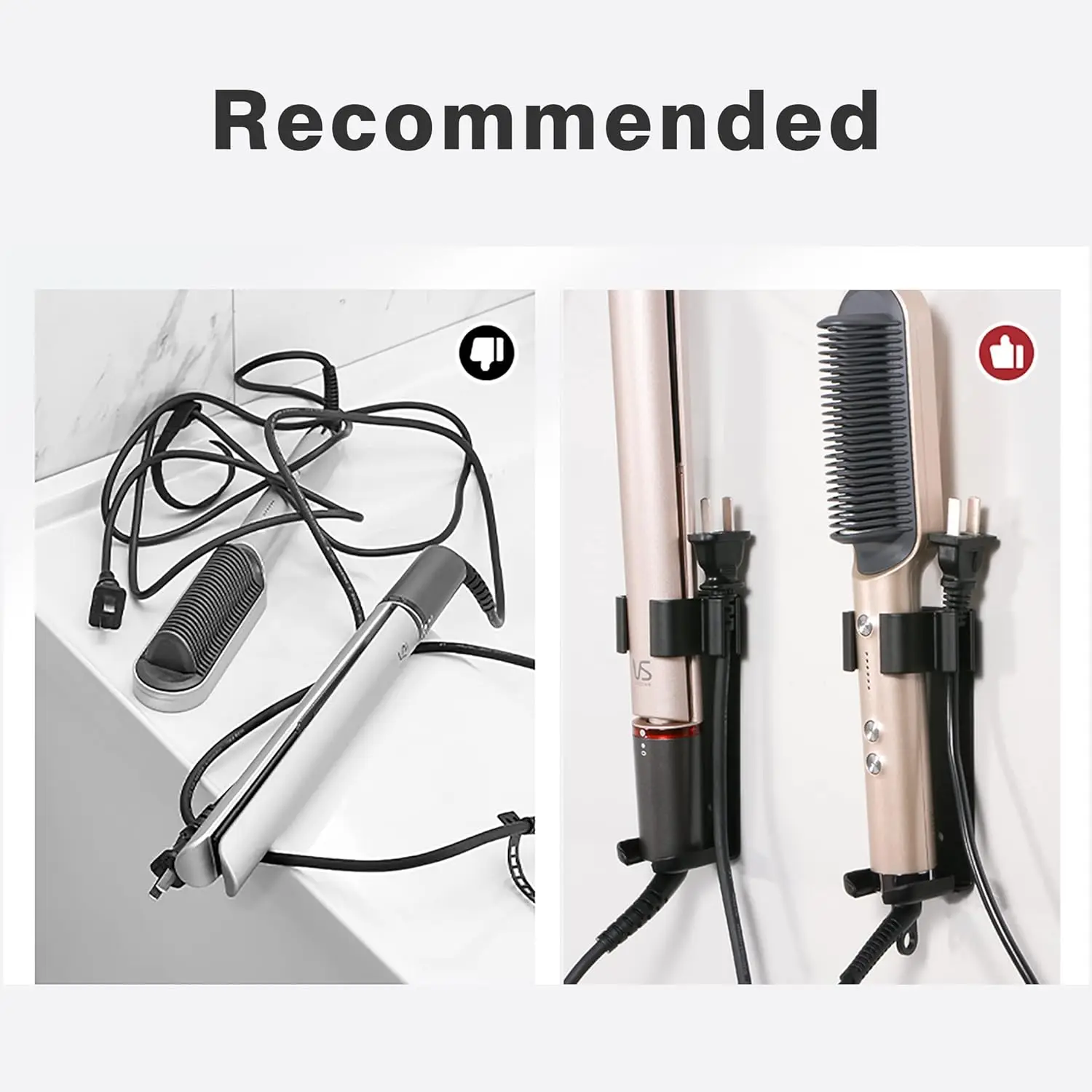 Wall-Mount Holder for Dyson Airwrap Styler Hair Curling Iron