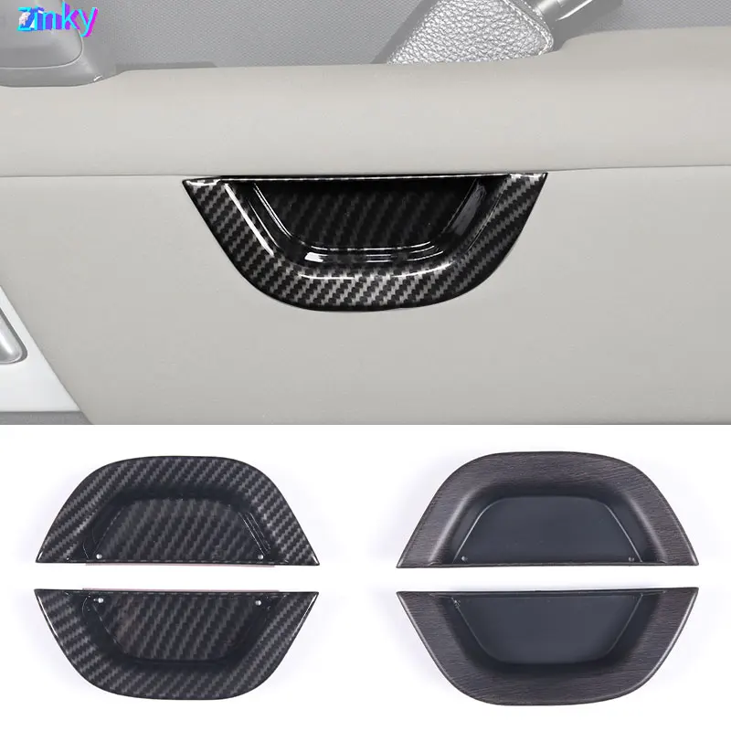Per Land Rover Defender 90 110 130 2020 - 2023 Car Interior Handle Decorazione Cover Sticker Abs Fibra Di Carbonio/Oak Grain Accessorio
