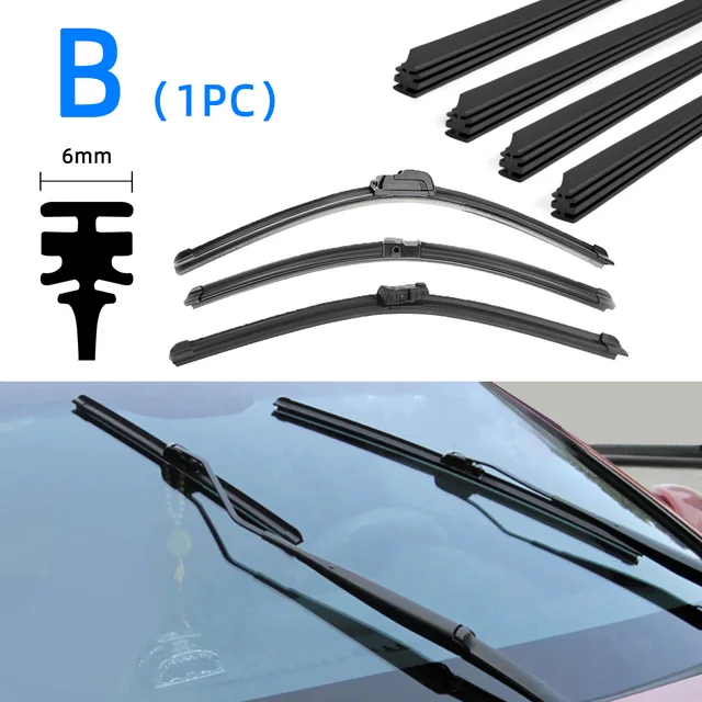 Car Wiper Rubber Refill Blade 30cm To 80cm Windshield Wiper Insert