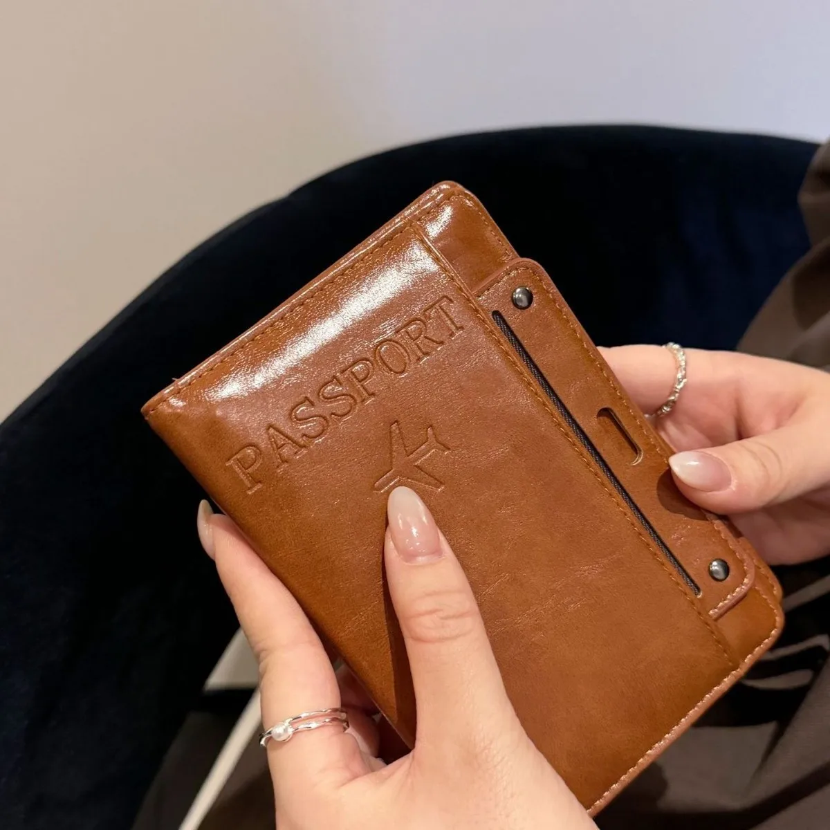 Travel Passport Holder Wallet Card Case Anti-Theft Multi-Function Large Capacity Card Bag Protective Cover Multi-Slot Ticket ...