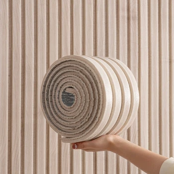 วอลเปเปอร์โฟมกันกระแทกแบบมีกาวในตัว ตกแต่งบ้าน 3 มิติ แผ่นผนัง PVC แบบลอกและติด สำหรับตกแต่งผนังห้องนอน 13