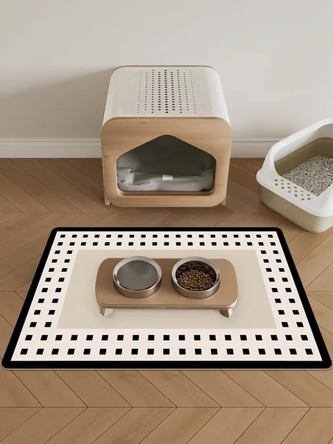 VIKAMA Pet Feeding Floor Mat, Dog Food Bowl, Tablecloth, Dirt-Resistant Carpet, Pet Supplies, Splash-Proof And Anti-Slip Mat 2