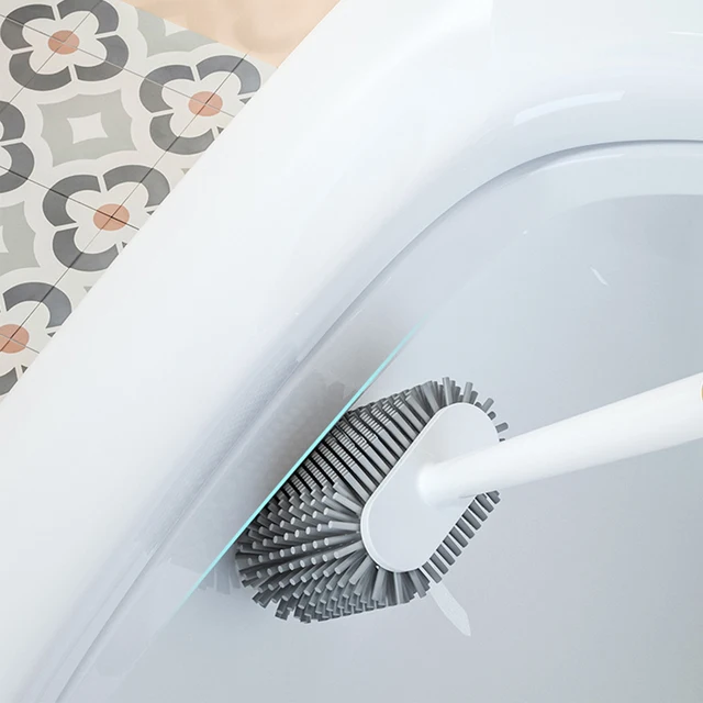 Wc-Kefe És Tartó Beállítása Nem Csúszós Kézi Otthoni Fürdőszoba Tisztító Készletekhez - Image 4