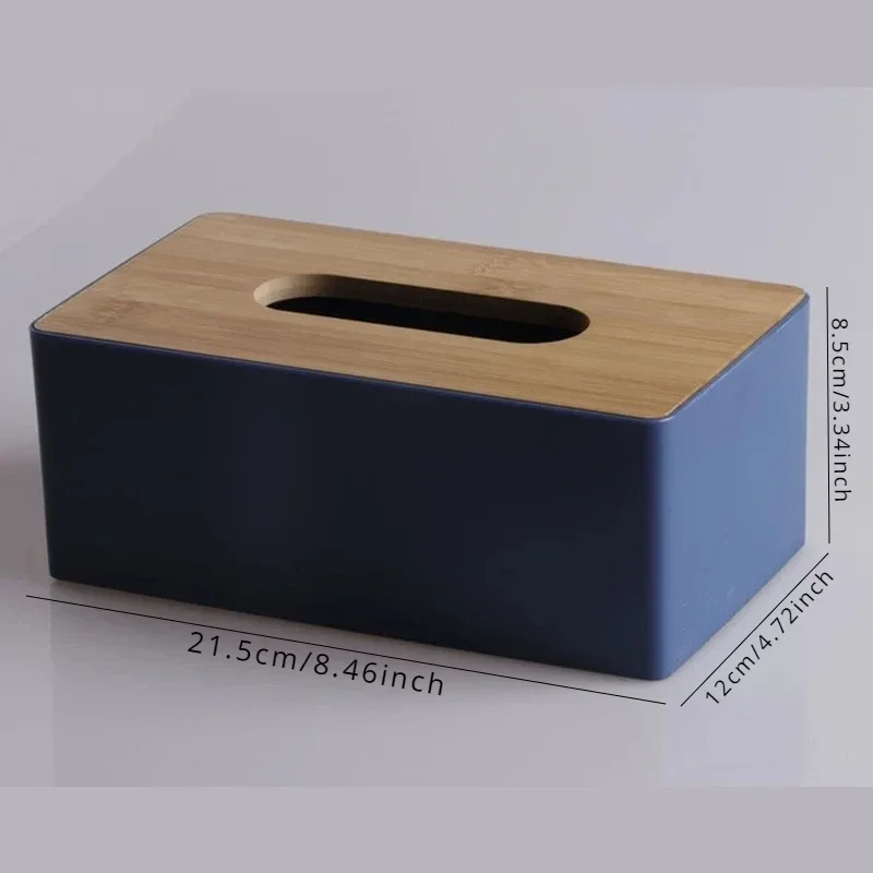 Creative Rectangular Tissue Box Hotels Guesthouses High-end Wooden Cover Paper Box Home Multifu Mobile Phone Storage Paper Boxs