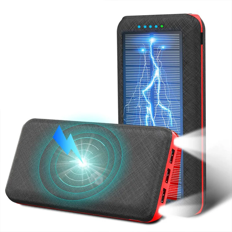 good power bank 80000mAh Qi Wireless Solar Power Bank Fast Charging Power Bank Portable External Battery for Xiaomi Samsung IPhone wireless charging power bank