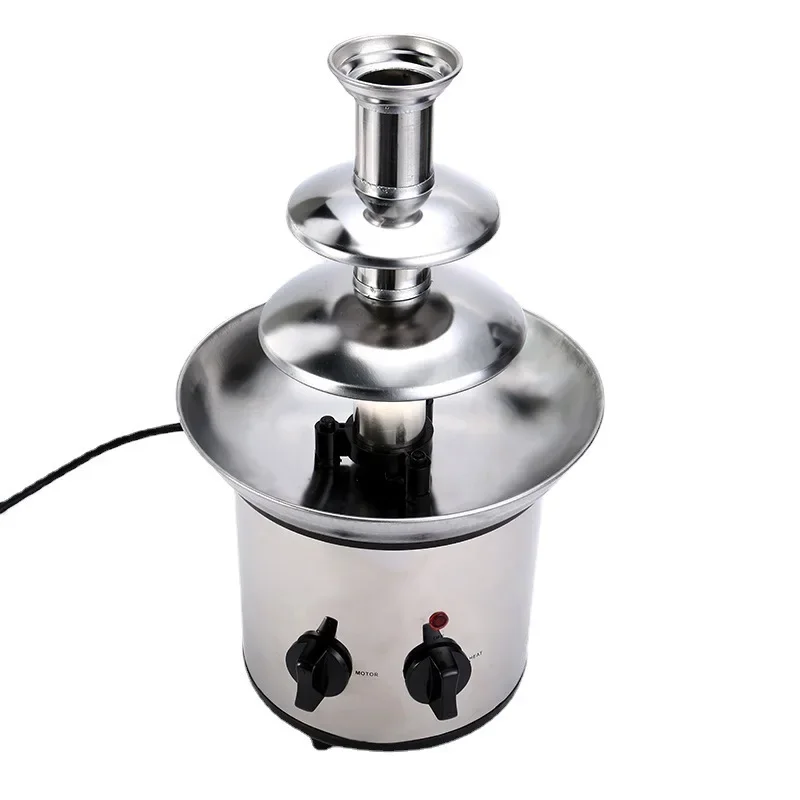 4 Layer 4-Tier Family Chocolate Fuente Machine Electric Chocolate Fountain Heating Waterfall Machine