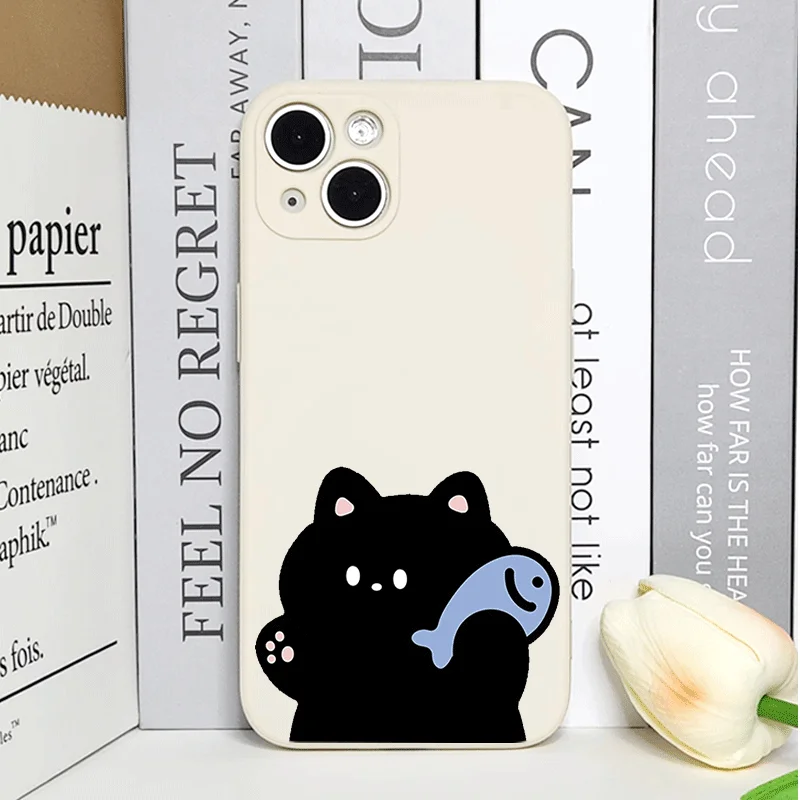 Cute Cartoon Fish Cat Couple Phone Case for IPhone 16 15 14 11 Pro Max 13 12 Mini XR XS X 7 8 16Plus SE2 Lovers Soft Cover Shell 5 Cute Cartoon Fish Cat Couple Phone Case for IPhone 16 15 14 11 Pro Max 13 12 Mini XR XS X 7 8 16Plus SE2 Lovers Soft Cover Shell – Bild 5