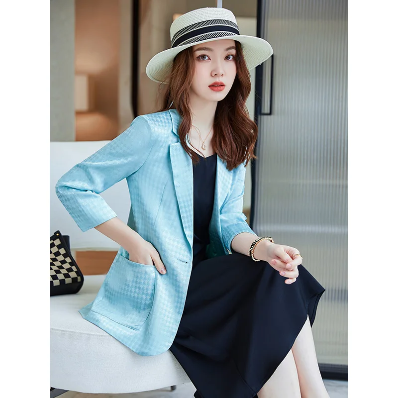 

Женский деловой Блейзер и юбка, комплект 5XL, Женская ассиметричная куртка с длинным рукавом и юбка, офисная одежда