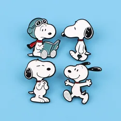 Cartoon Dog Enamel Pins - Fun Lapel Badge for Backpacks and Clothing Accessories (13 - 4pcs)