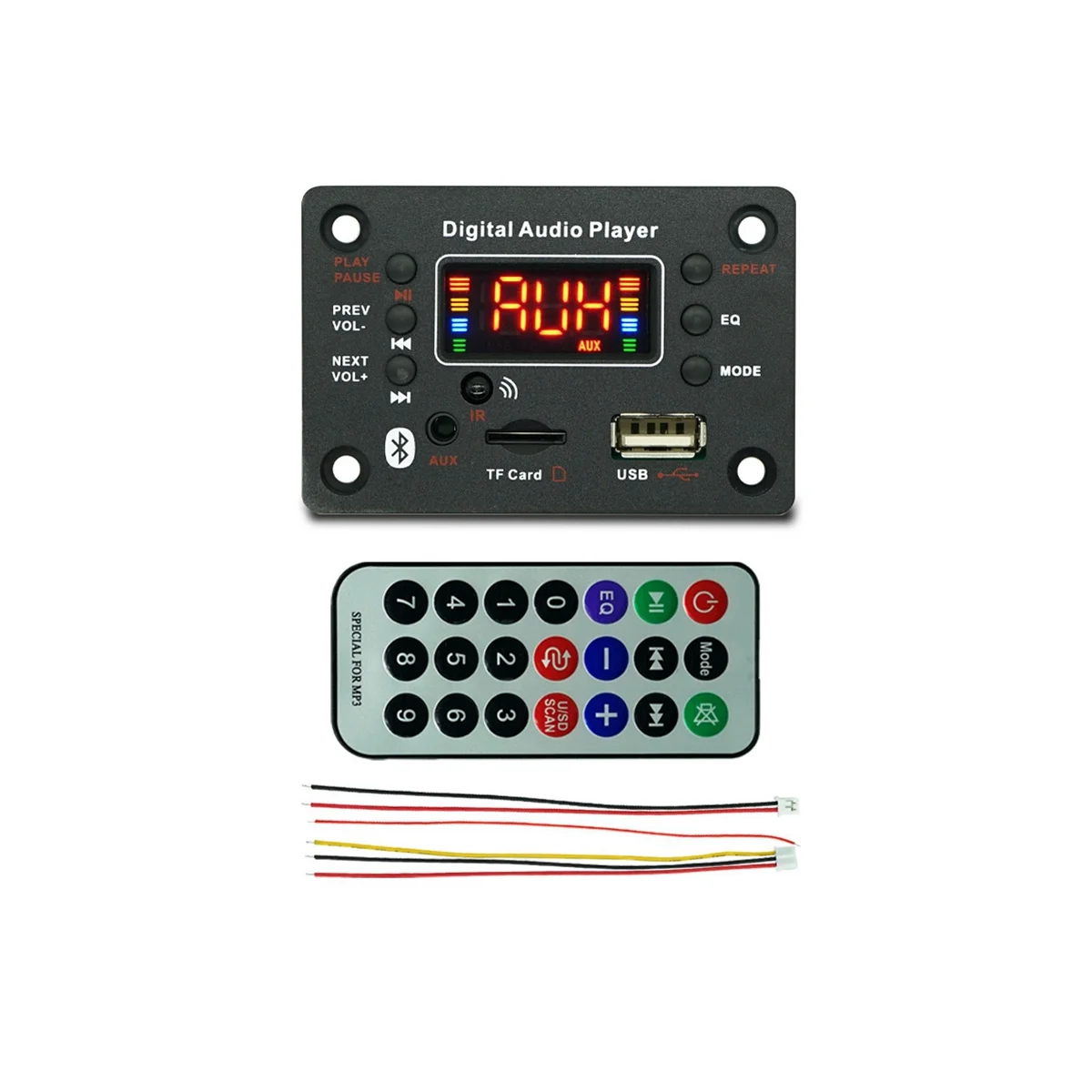 Modulo Lettore Mp3 Bluetooth-Compatibile Jq-N95 Con Amplificatore Di Potenza Scheda Di Decodifica Amplificatore Modulo Radio Fm Per Auto