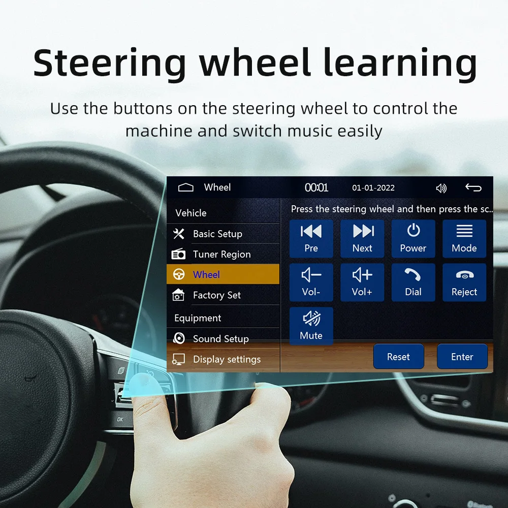 Universal 1Din MP5 Player Car Radio Multimedia Player Smart BT5.0 FM Stereo USB Autoradio Mirror Link Steering Wheel Control