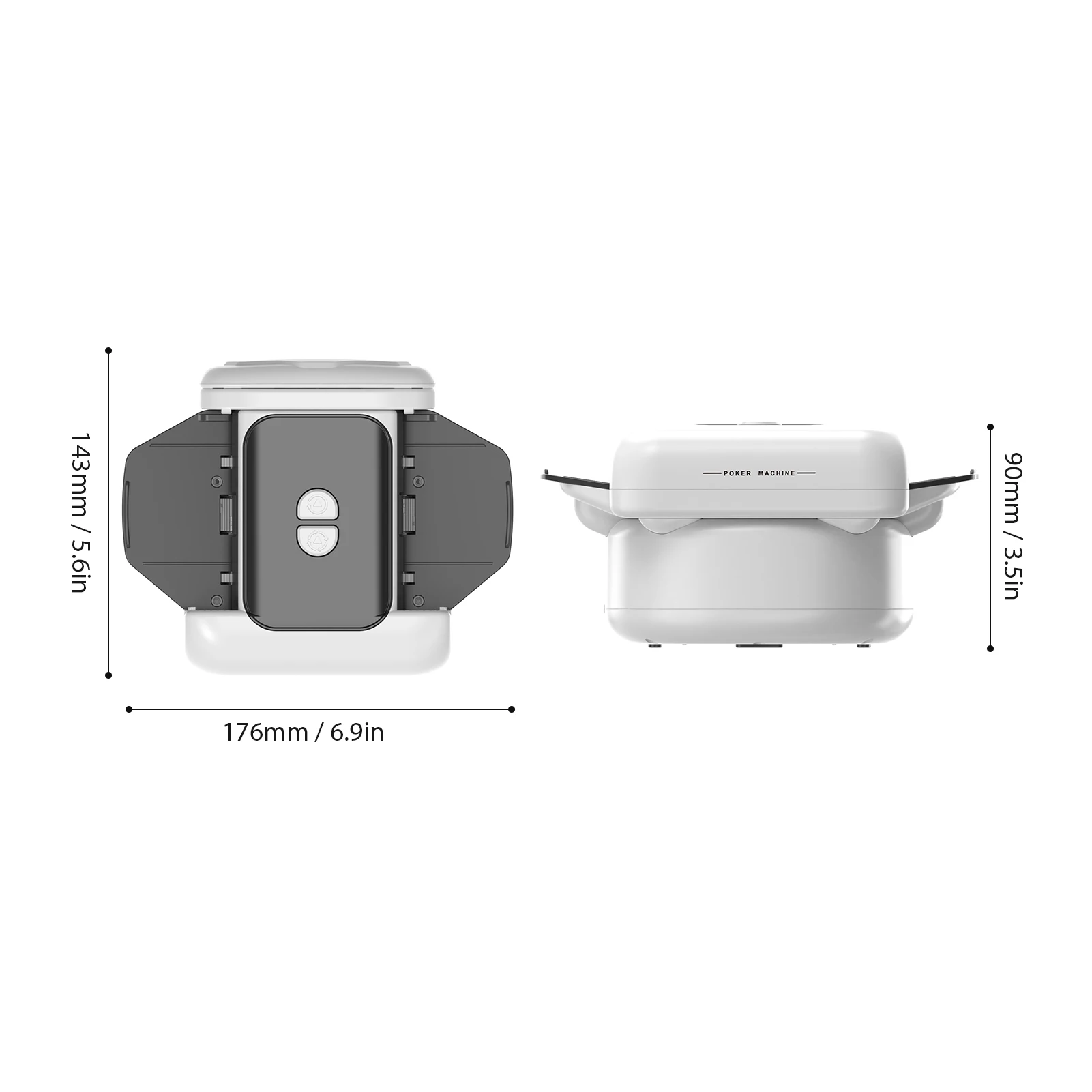 자동 카드 셔플러 2덱 전동 카지노 카드 셔플러 충전식 무선 포커 머신 내장 1200mAh 배터리