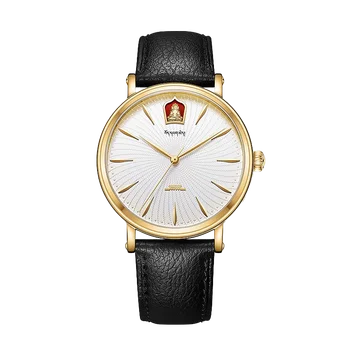 Beijing 24K Gold Amitāyus Couple's Watches mechanical watch automatic lady watch leather band elegant luxury woman women watch