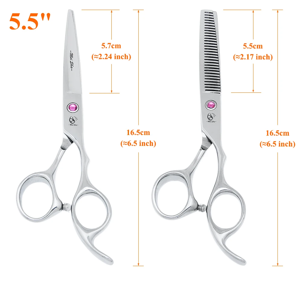 5.5인치 6인치 7인치 미용 이발사 전문 커팅 가위 헤어 가위 JP440C 살롱 숱가위 스타일링 클리퍼 A0035A