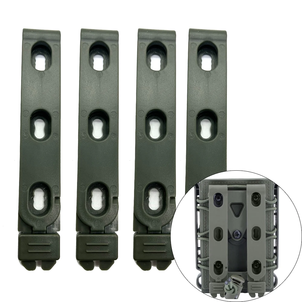 

4pcs/set Plastic Molle Clips Back Clips Clamp for Tactical Knife Sheath Rifle Magazine Pouch Molle System Attaching Quick Clips