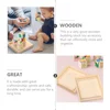 4 Pcs 3d Puzzle Storage Tray Toy Wooden Organizer Sorting Trays for Mat Toddler Blocks Toys Home Child Puzzles 3